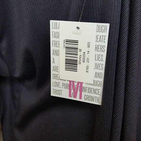 Lularoe Shirley Solid Charcoal Gray Kimono - Picture 5 of 6